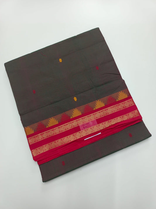 HANDLOOM BASED 9 YARD COTTON SAREE - B S CHANNABASAPPA & SONS