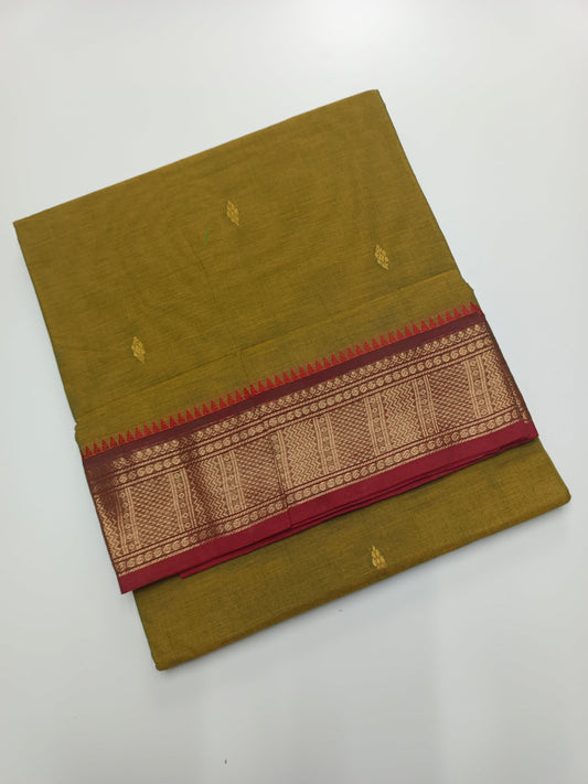 HANDLOOM BASED 9 YARD COTTON SAREE - B S CHANNABASAPPA & SONS