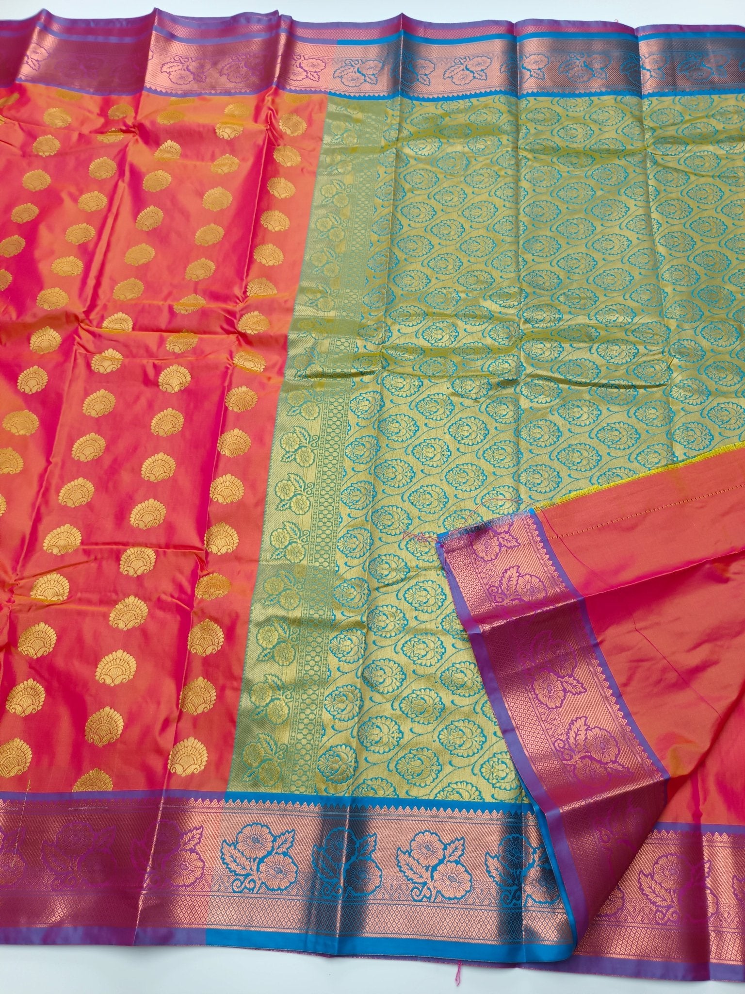 ART SILK 9 YARD SAREE - B S CHANNABASAPPA & SONS