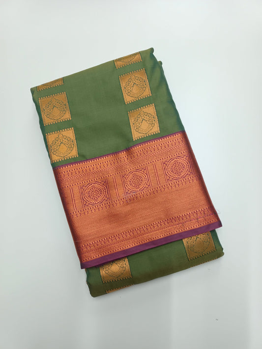 ART SILK 9 YARD SAREE - B S CHANNABASAPPA & SONS