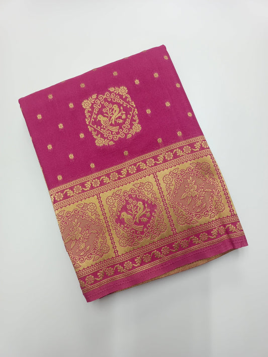 ART CREPE SAREE - B S CHANNABASAPPA & SONS
