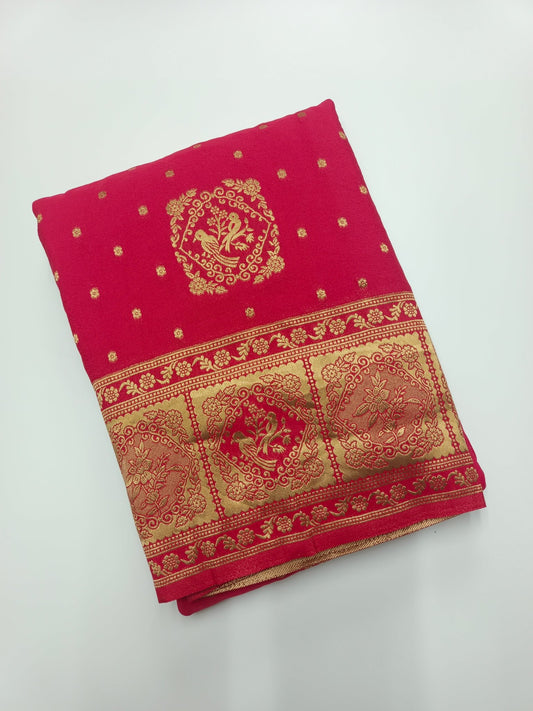 ART CREPE SAREE - B S CHANNABASAPPA & SONS