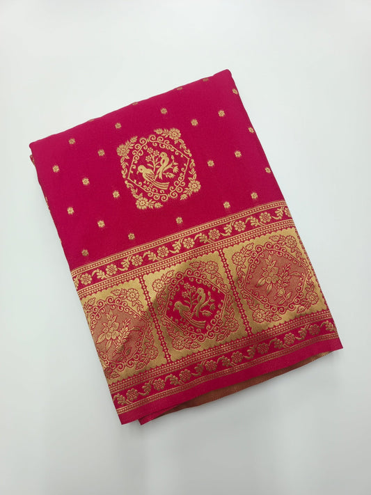 ART CREPE SAREE - B S CHANNABASAPPA & SONS