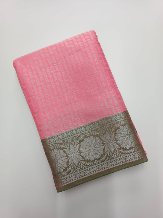 FANCY BROCADE SILK SAREE - B S CHANNABASAPPA & SONS