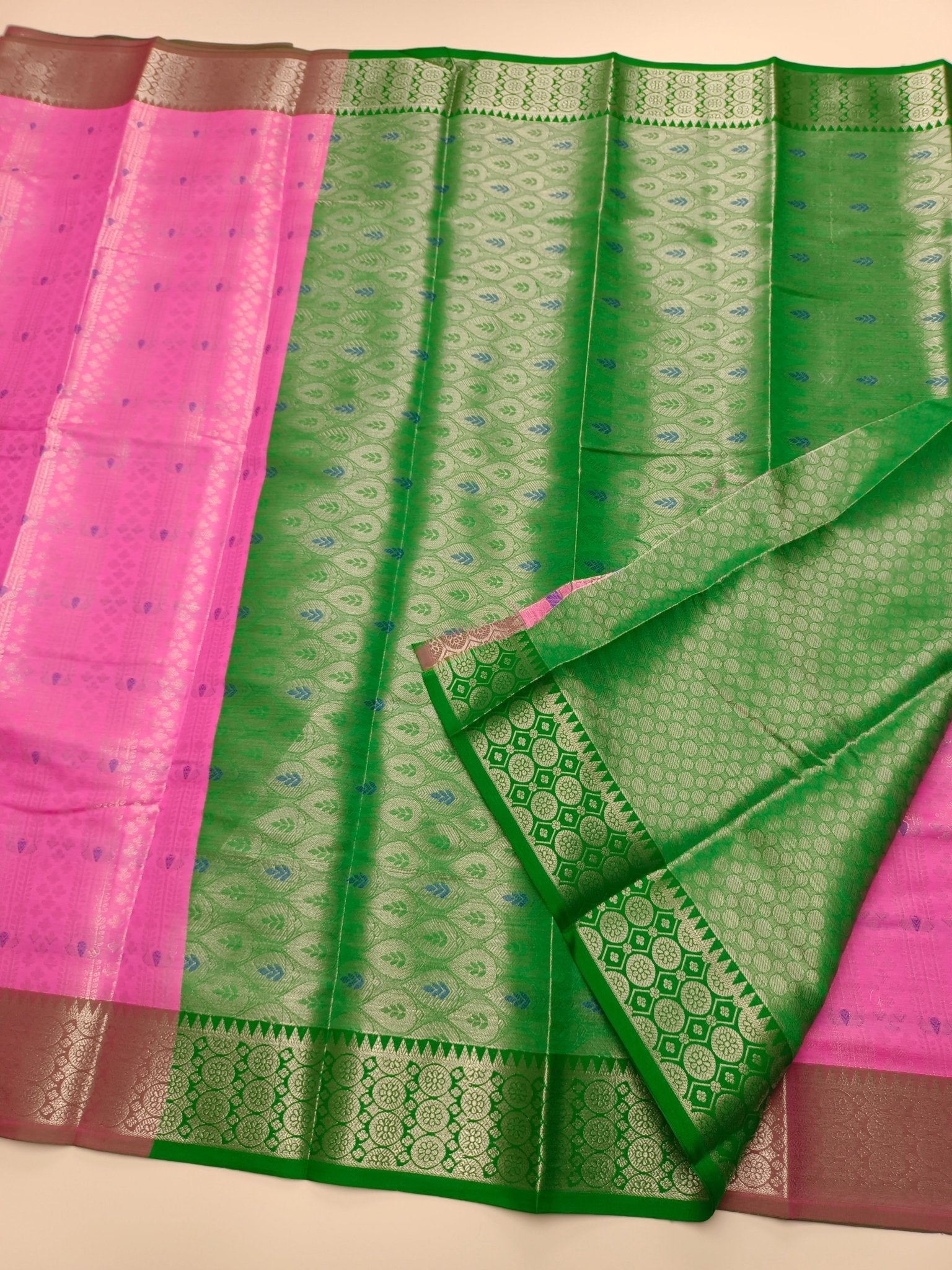 FANCY BROCADE SILK SAREE - B S CHANNABASAPPA & SONS