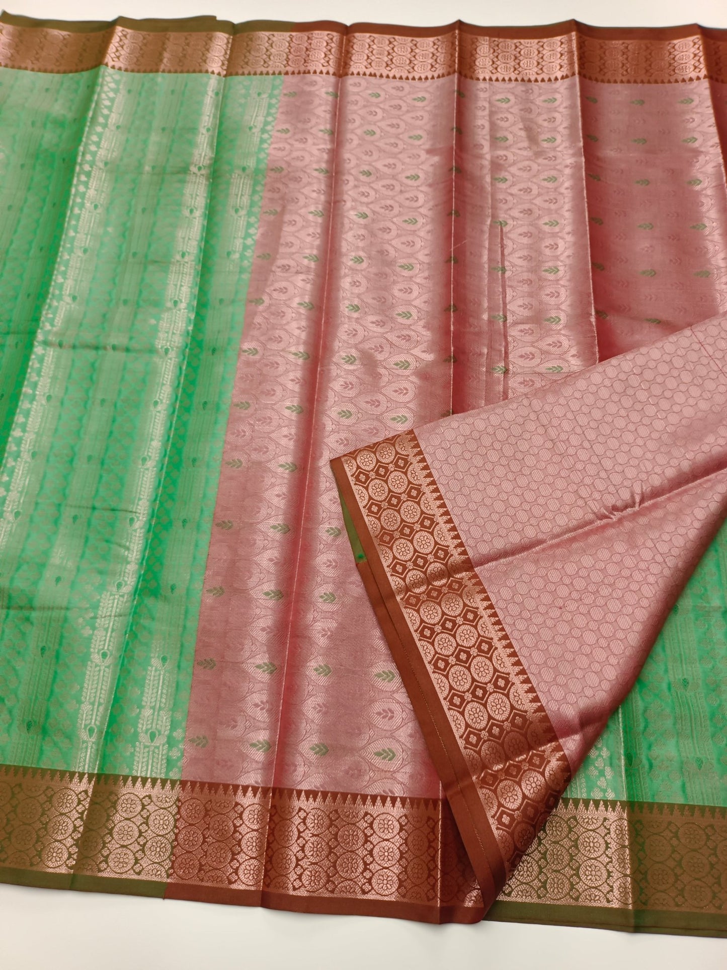 FANCY BROCADE SILK SAREE - B S CHANNABASAPPA & SONS