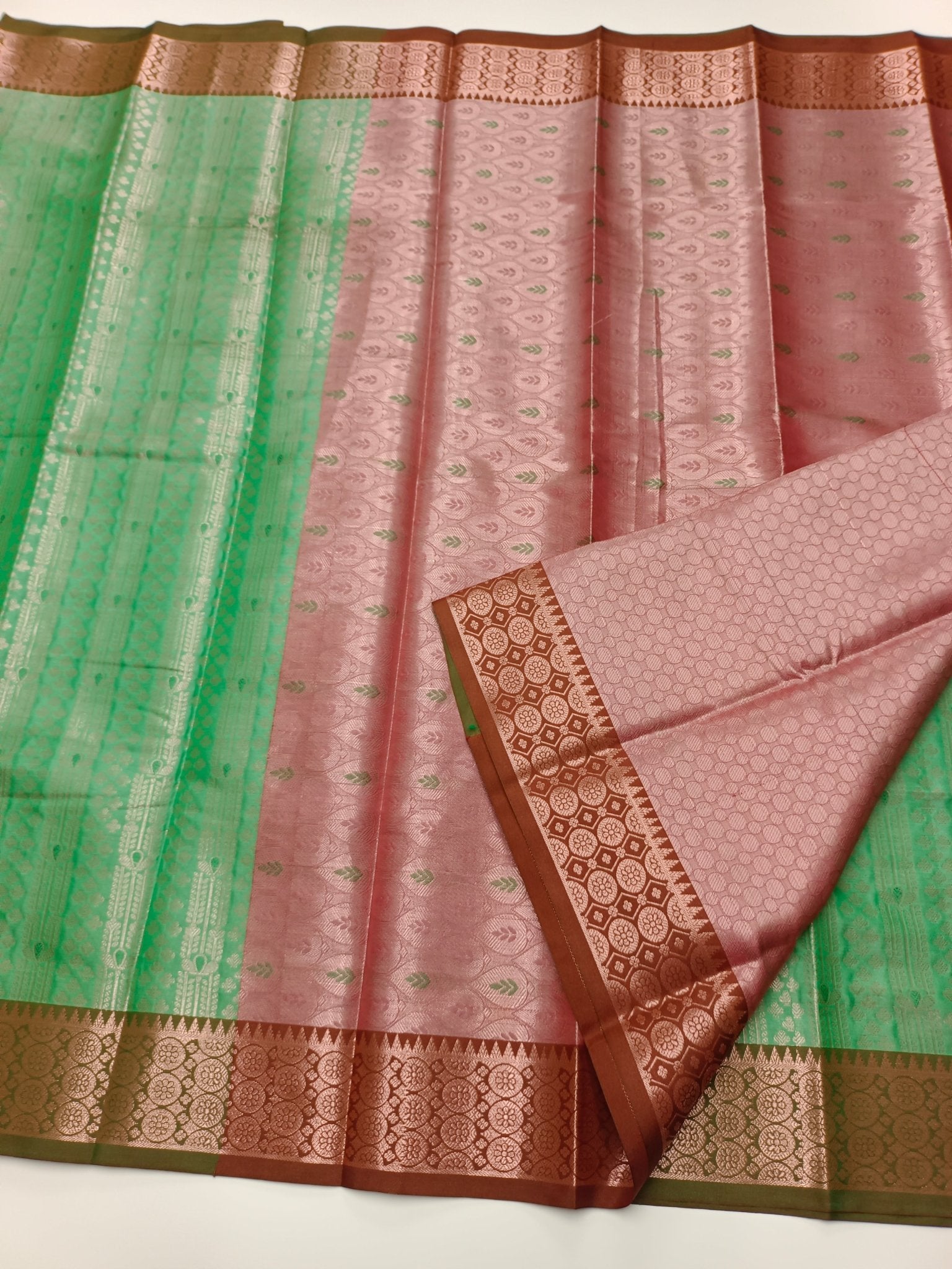 FANCY BROCADE SILK SAREE - B S CHANNABASAPPA & SONS