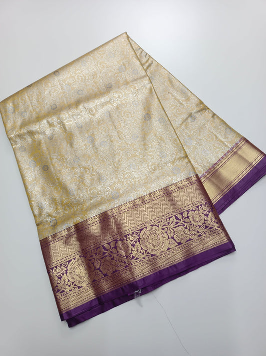 FANCY BRIDAL TISSUE SILK SAREE - B S CHANNABASAPPA & SONS
