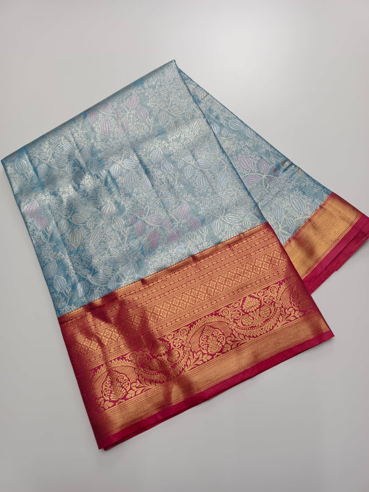 FANCY BRIDAL TISSUE SILK SAREE - B S CHANNABASAPPA & SONS