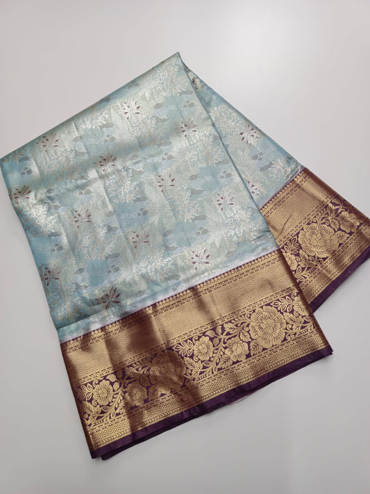 FANCY BRIDAL TISSUE SILK SAREE - B S CHANNABASAPPA & SONS