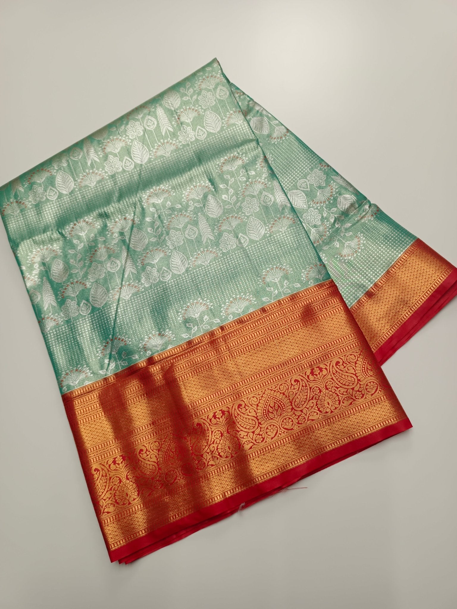 FANCY BRIDAL TISSUE SILK SAREE - B S CHANNABASAPPA & SONS