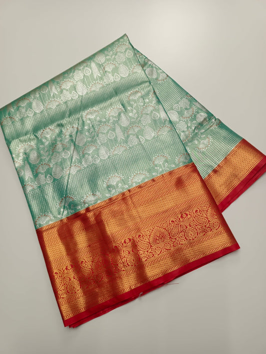 FANCY BRIDAL TISSUE SILK SAREE - B S CHANNABASAPPA & SONS