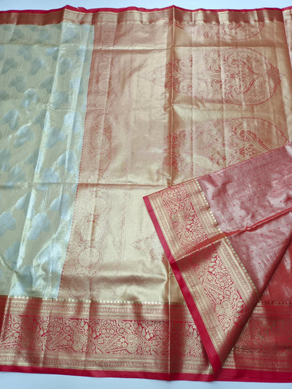 FANCY BRIDAL TISSUE SILK SAREE - B S CHANNABASAPPA & SONS