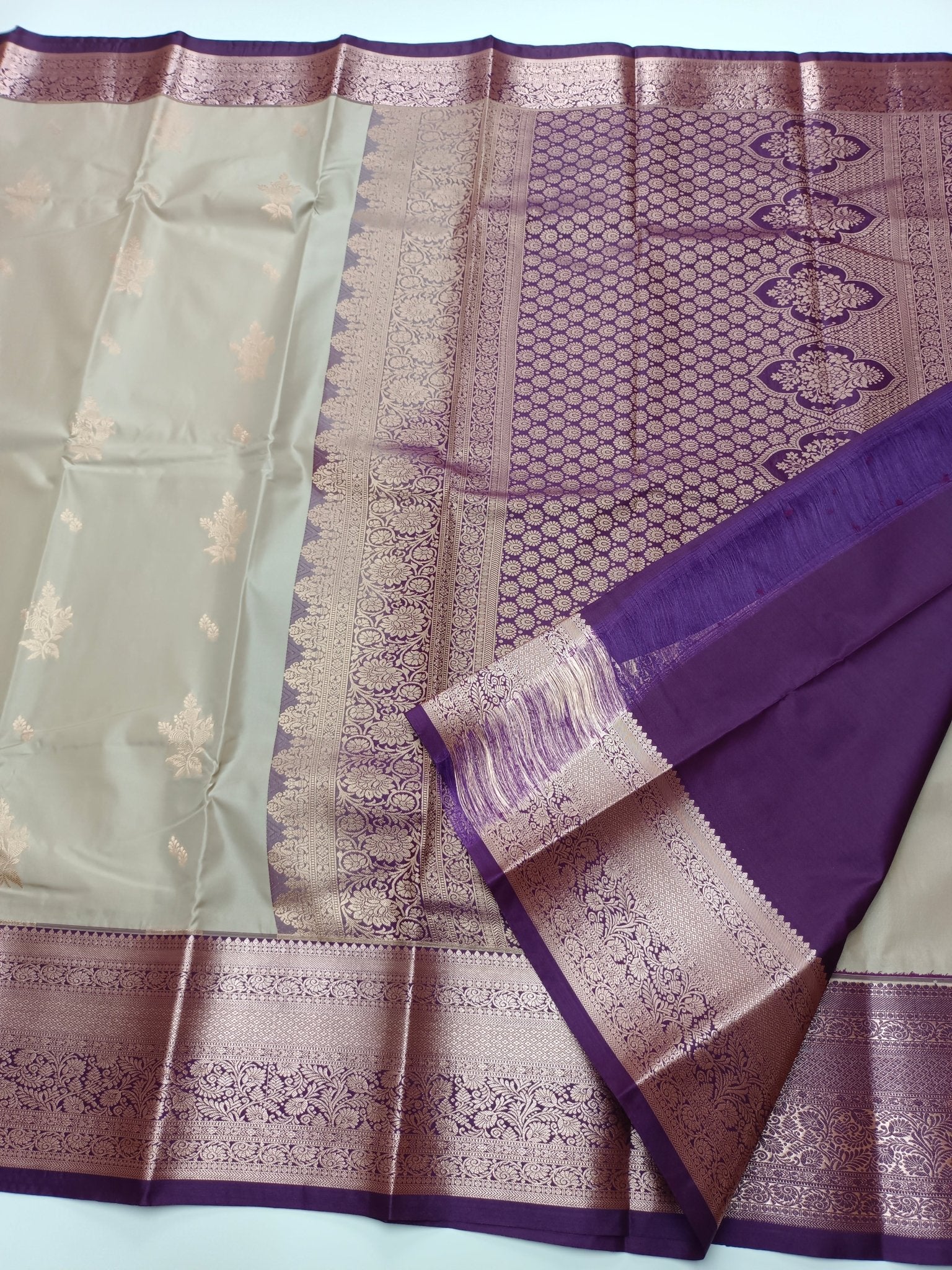 KANCHIPURAM SEMI SILK SAREE - B S CHANNABASAPPA & SONS