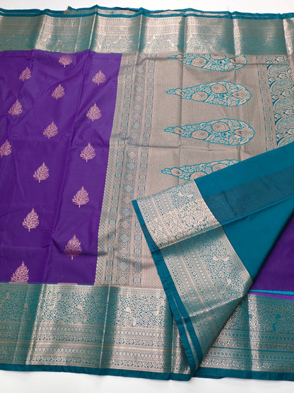 KANCHIPURAM SEMI SILK SAREE - B S CHANNABASAPPA & SONS