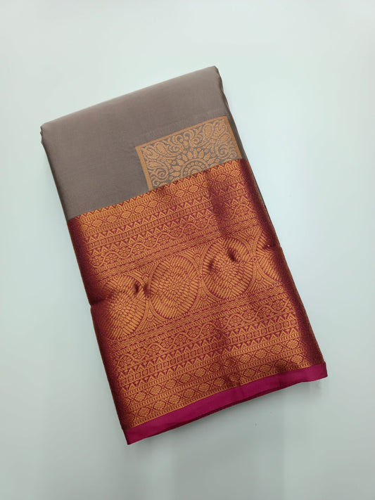 KANCHIPURAM SEMI SILK SAREE - B S CHANNABASAPPA & SONS