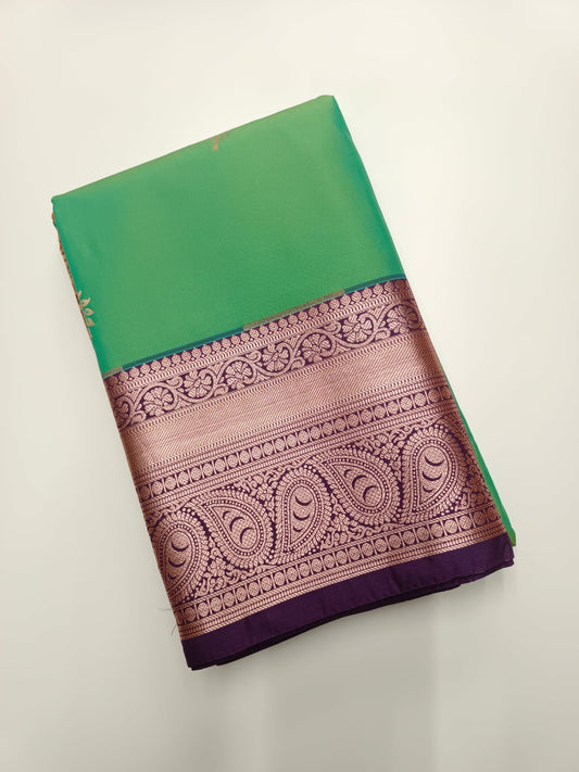 KANCHIPURAM SEMI SILK SAREE - B S CHANNABASAPPA & SONS