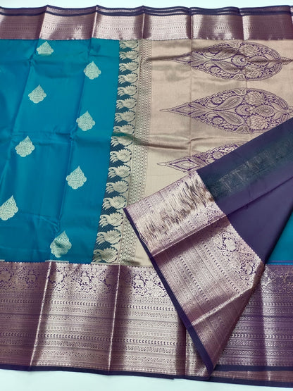 KANCHIPURAM SEMI SILK SAREE - B S CHANNABASAPPA & SONS
