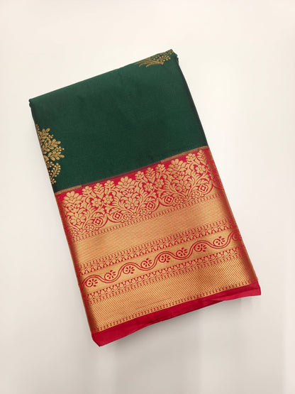 KANCHIPURAM SEMI SILK SAREE - B S CHANNABASAPPA & SONS