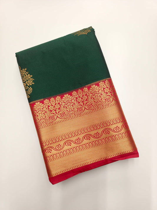 KANCHIPURAM SEMI SILK SAREE - B S CHANNABASAPPA & SONS