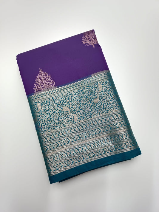 KANCHIPURAM SEMI SILK SAREE - B S CHANNABASAPPA & SONS