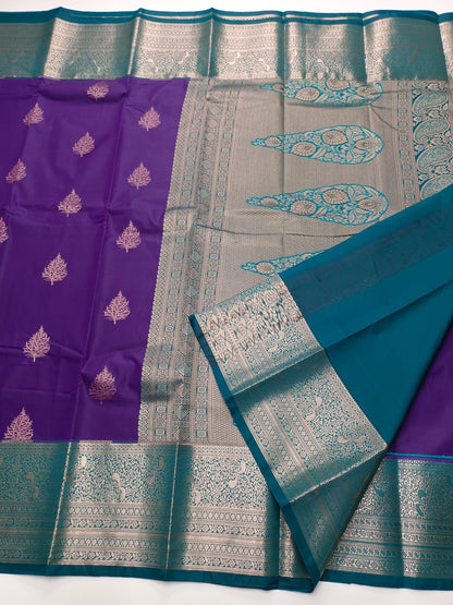 KANCHIPURAM SEMI SILK SAREE - B S CHANNABASAPPA & SONS