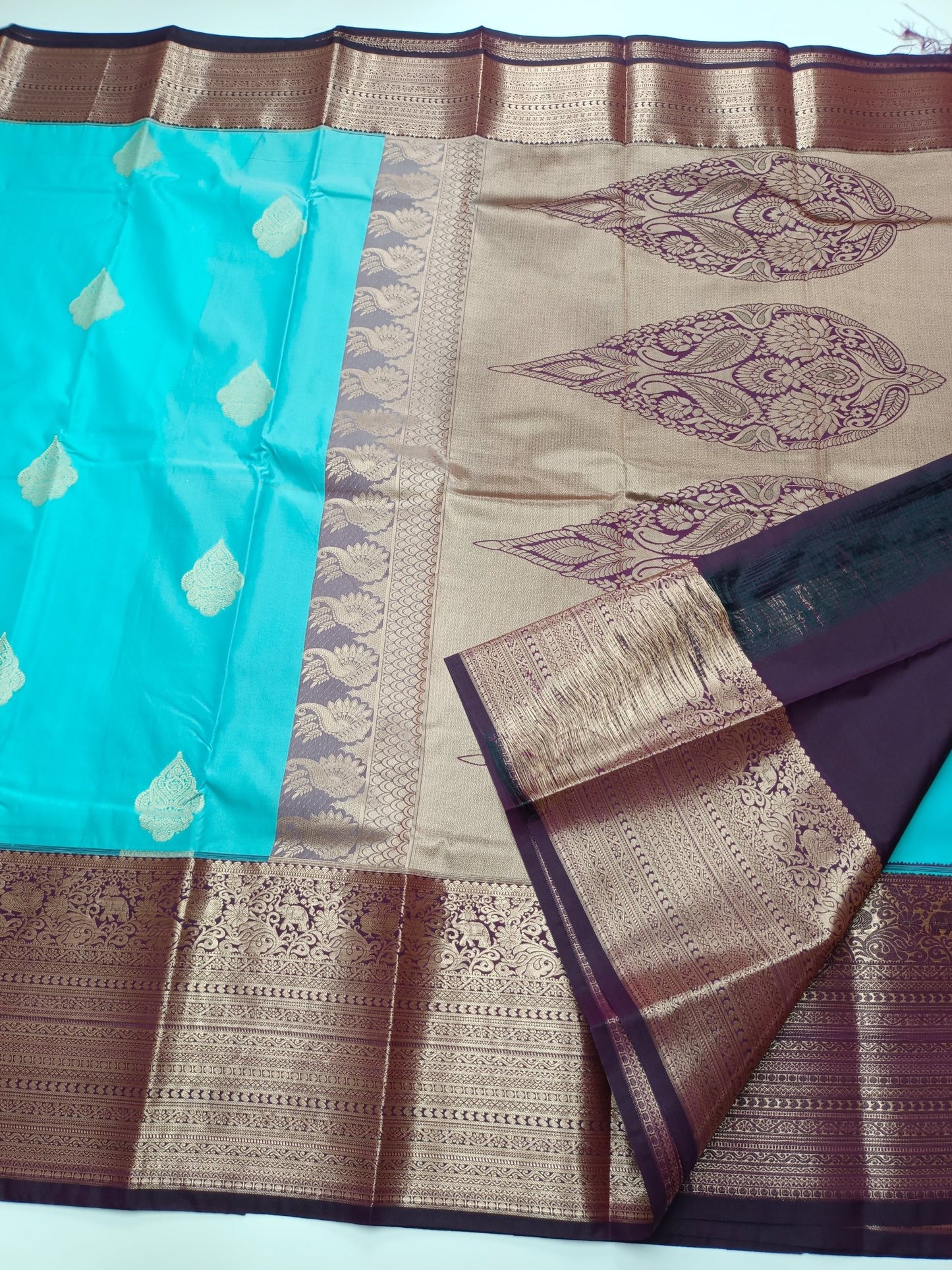 KANCHIPURAM SEMI SILK SAREE - B S CHANNABASAPPA & SONS