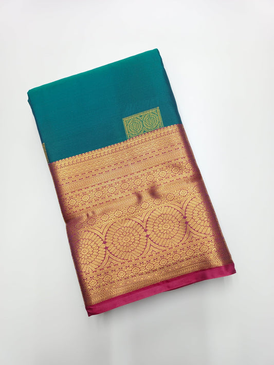 KANCHIPURAM SEMI SILK SAREE - B S CHANNABASAPPA & SONS
