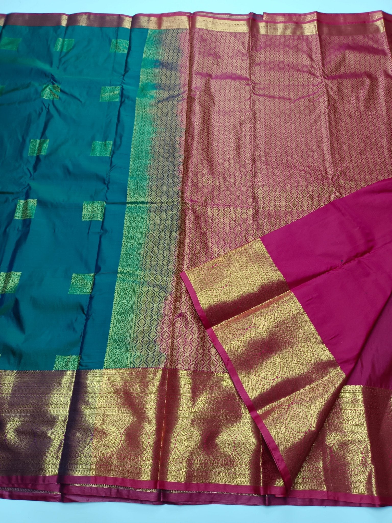 KANCHIPURAM SEMI SILK SAREE - B S CHANNABASAPPA & SONS