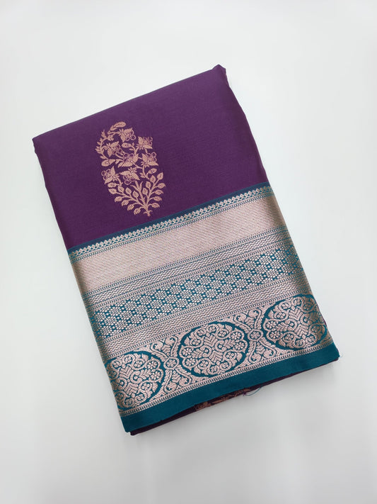 KANCHIPURAM SEMI SILK SAREE - B S CHANNABASAPPA & SONS