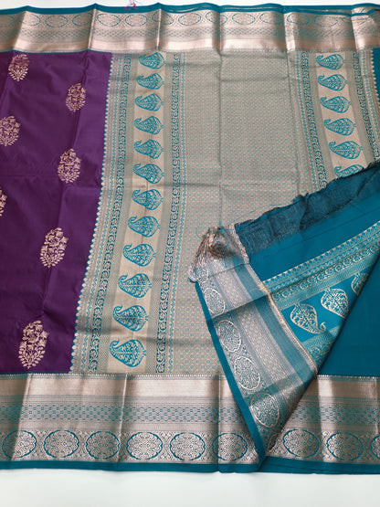 KANCHIPURAM SEMI SILK SAREE - B S CHANNABASAPPA & SONS