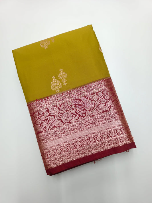 KANCHIPURAM SEMI SILK SAREE - B S CHANNABASAPPA & SONS