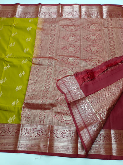 KANCHIPURAM SEMI SILK SAREE - B S CHANNABASAPPA & SONS