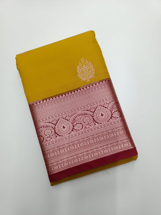 KANCHIPURAM SEMI SILK SAREE - B S CHANNABASAPPA & SONS