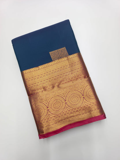 KANCHIPURAM SEMI SILK SAREE - B S CHANNABASAPPA & SONS