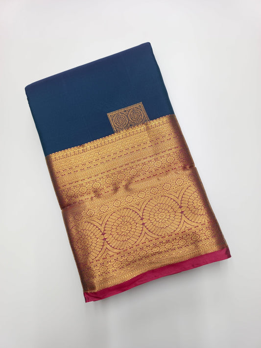 KANCHIPURAM SEMI SILK SAREE - B S CHANNABASAPPA & SONS