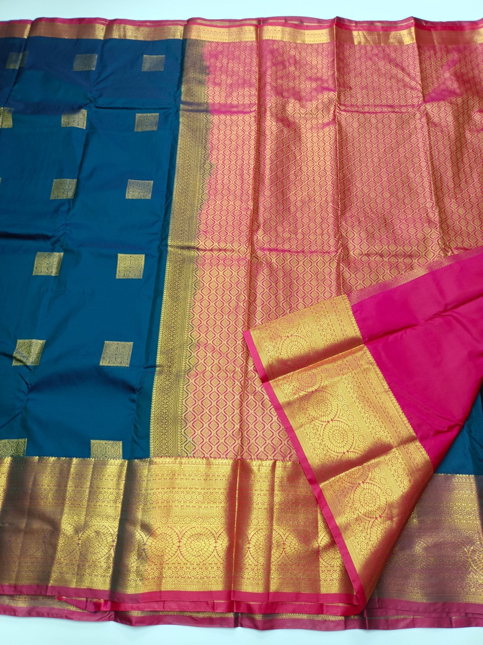 KANCHIPURAM SEMI SILK SAREE - B S CHANNABASAPPA & SONS
