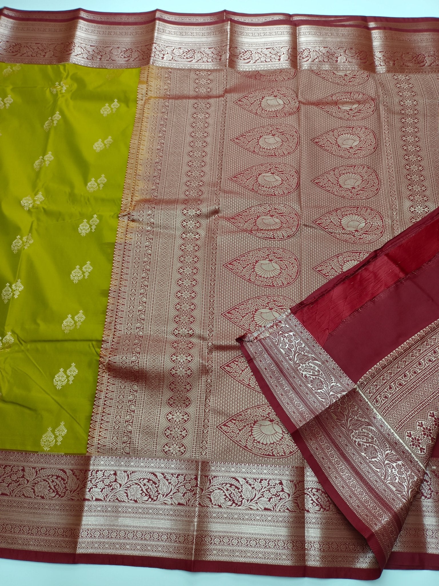 KANCHIPURAM SEMI SILK SAREE - B S CHANNABASAPPA & SONS