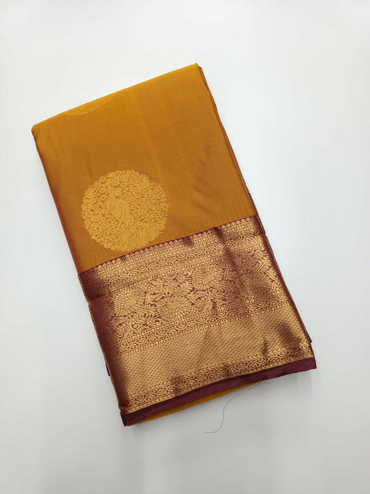 KANCHIPURAM SEMI SILK SAREE - B S CHANNABASAPPA & SONS