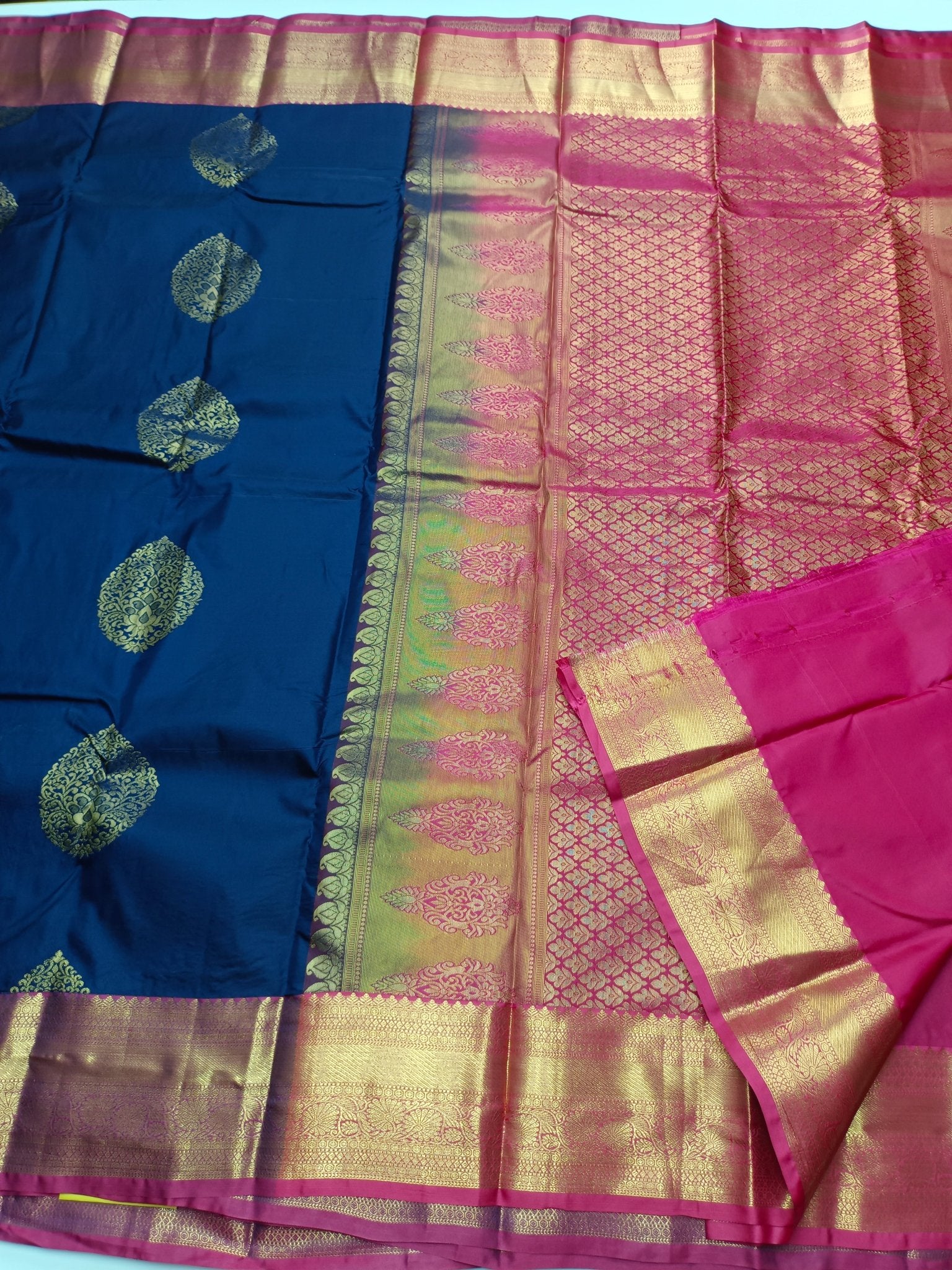KANCHIPURAM SEMI SILK SAREE - B S CHANNABASAPPA & SONS