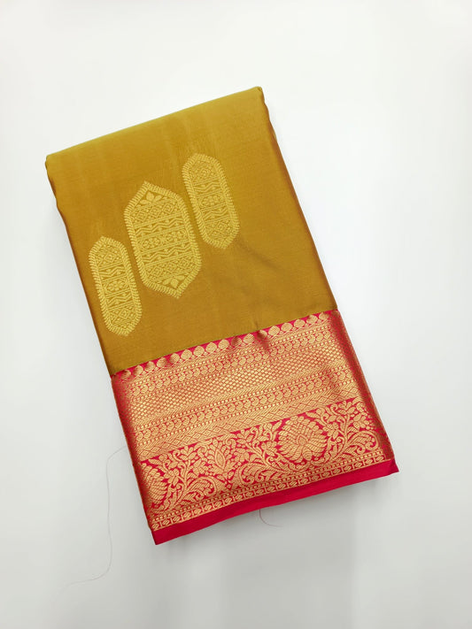 KANCHIPURAM SEMI SILK SAREE - B S CHANNABASAPPA & SONS