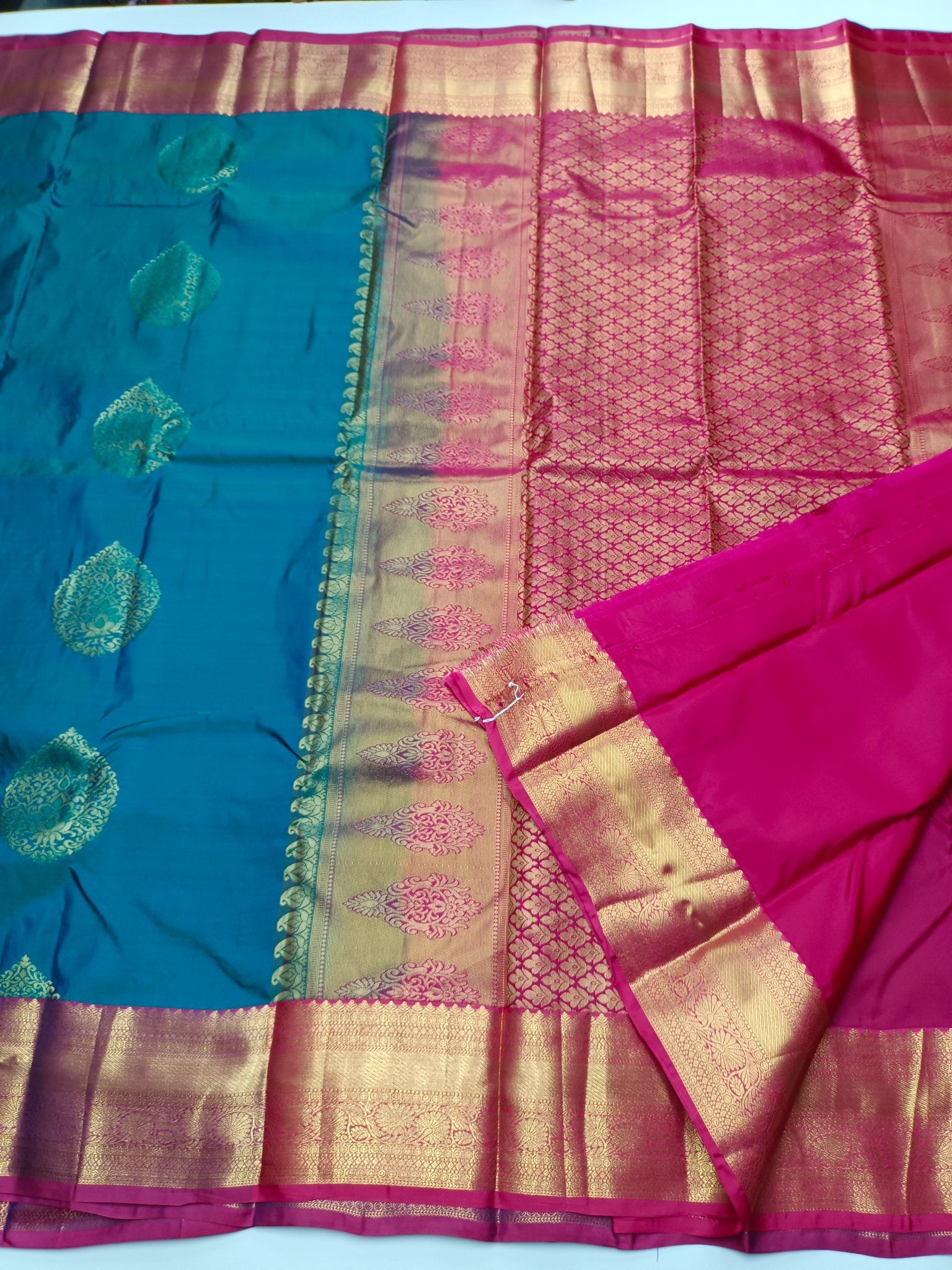 KANCHIPURAM SEMI SILK SAREE - B S CHANNABASAPPA & SONS