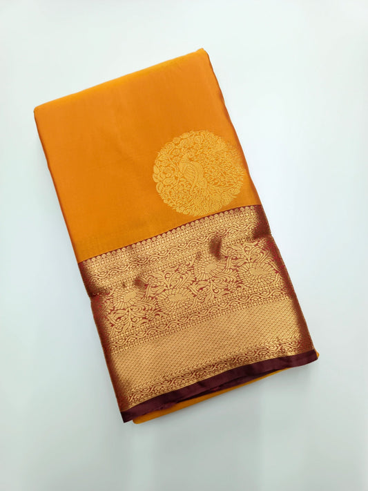 KANCHIPURAM SEMI SILK SAREE - B S CHANNABASAPPA & SONS