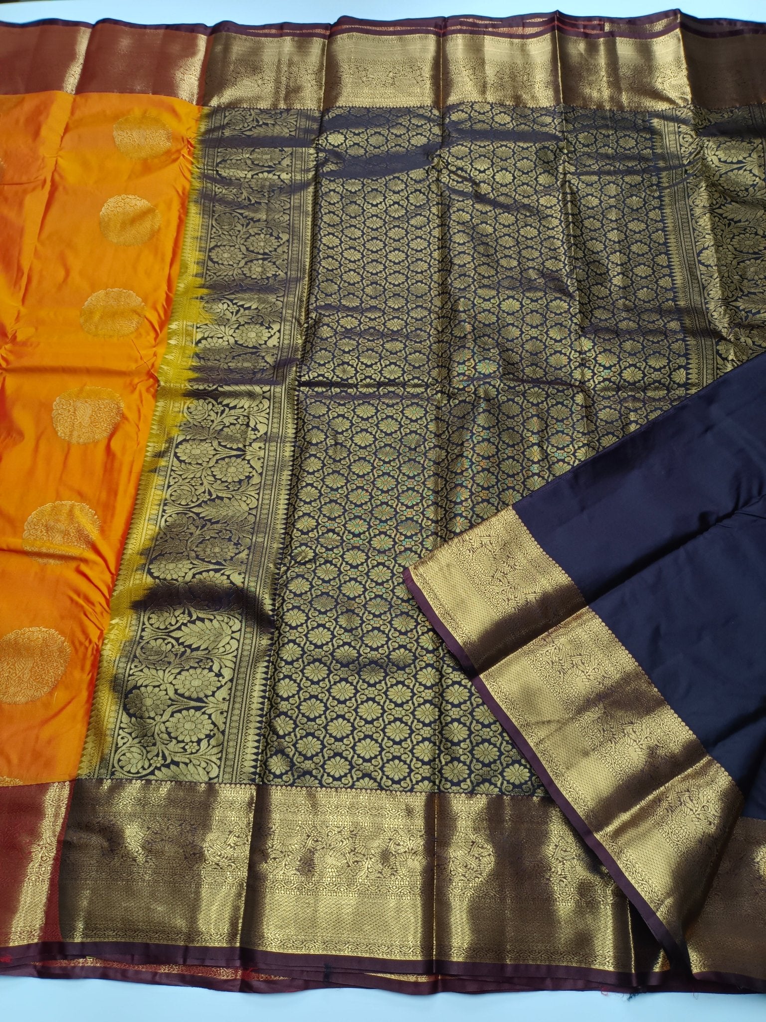 KANCHIPURAM SEMI SILK SAREE - B S CHANNABASAPPA & SONS