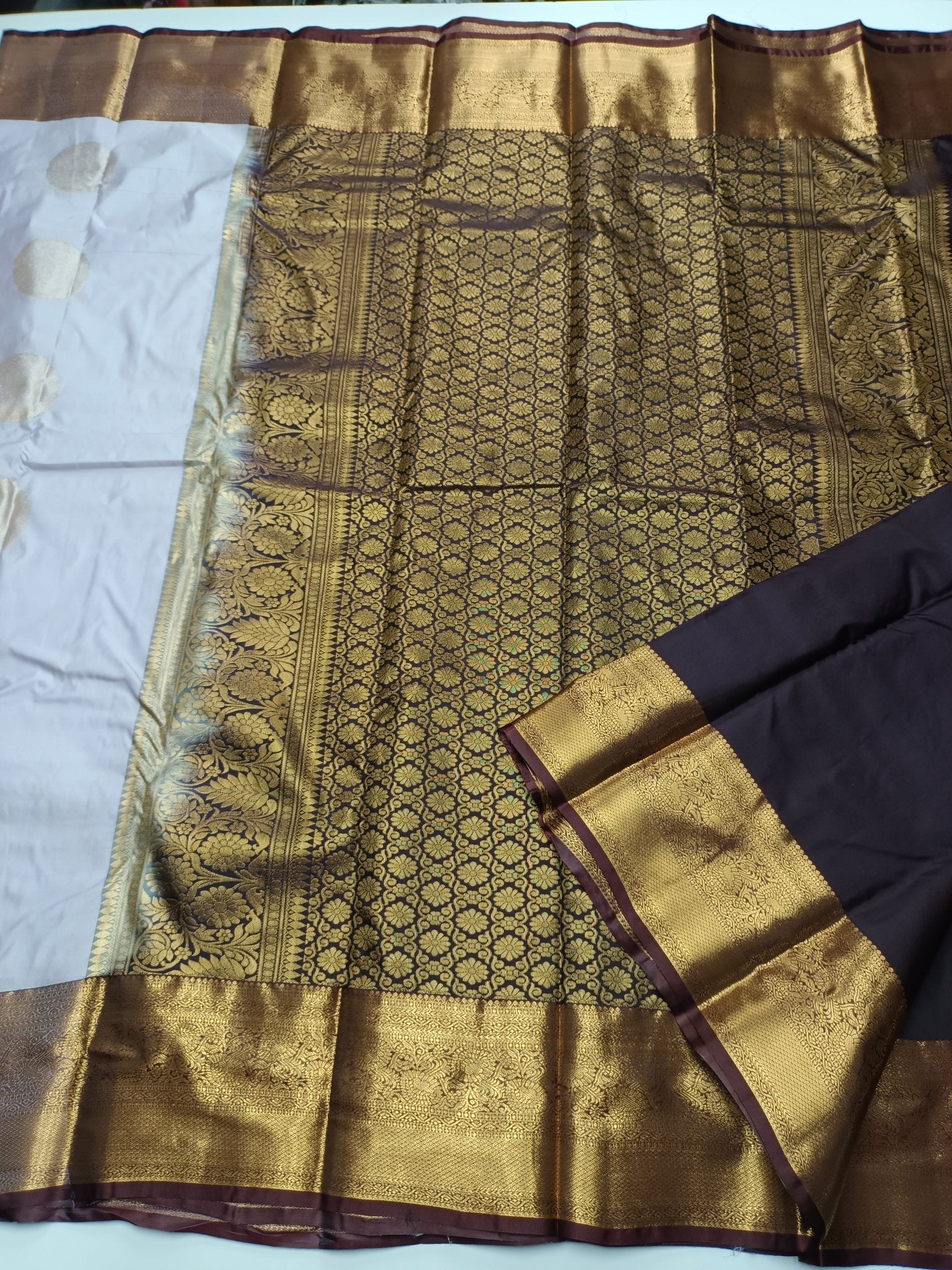 KANCHIPURAM SEMI SILK SAREE - B S CHANNABASAPPA & SONS