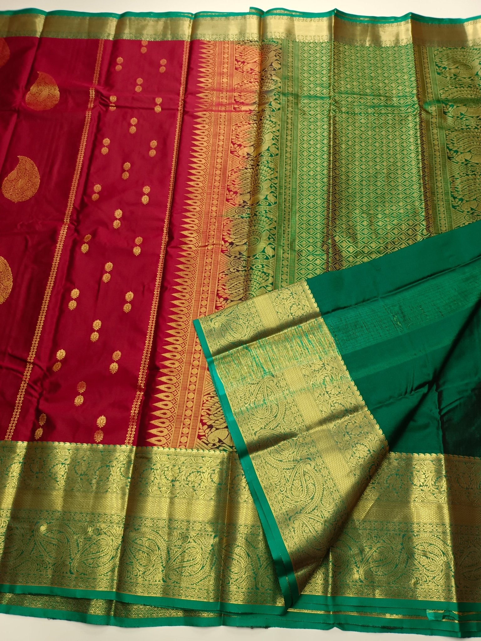 KANCHIPURAM SEMI SILK SAREE - B S CHANNABASAPPA & SONS