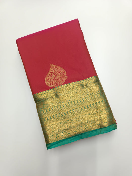 KANCHIPURAM SEMI SILK SAREE - B S CHANNABASAPPA & SONS
