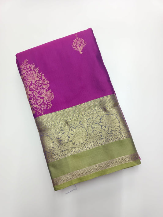 KANCHIPURAM SEMI SILK SAREE - B S CHANNABASAPPA & SONS