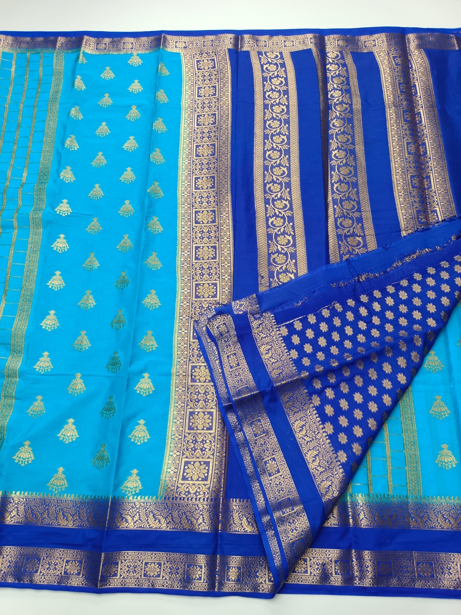 SEMI CREPE SILK SAREE - B S CHANNABASAPPA & SONS