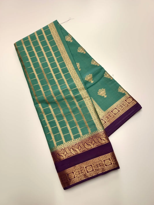 SEMI CREPE SILK SAREE - B S CHANNABASAPPA & SONS
